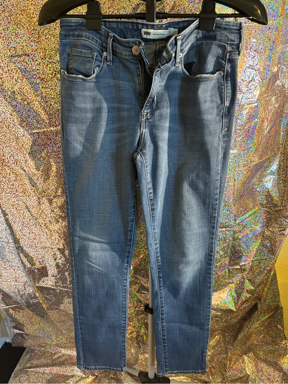Levi's Blue Denim Jeans with Red Tab Detail